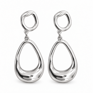 Aros gotas plata 925