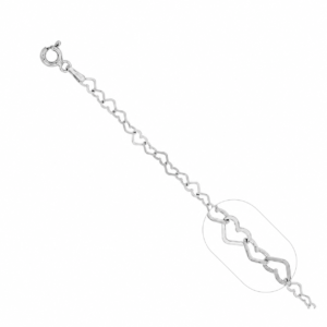 Cadena de corazones de plata 925 MCL045