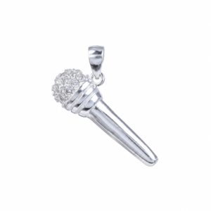 Dije de micrófono de plata 925