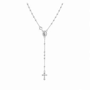 Rosario con la Milagrosa de plata 925 — 3 mm — 45 cm